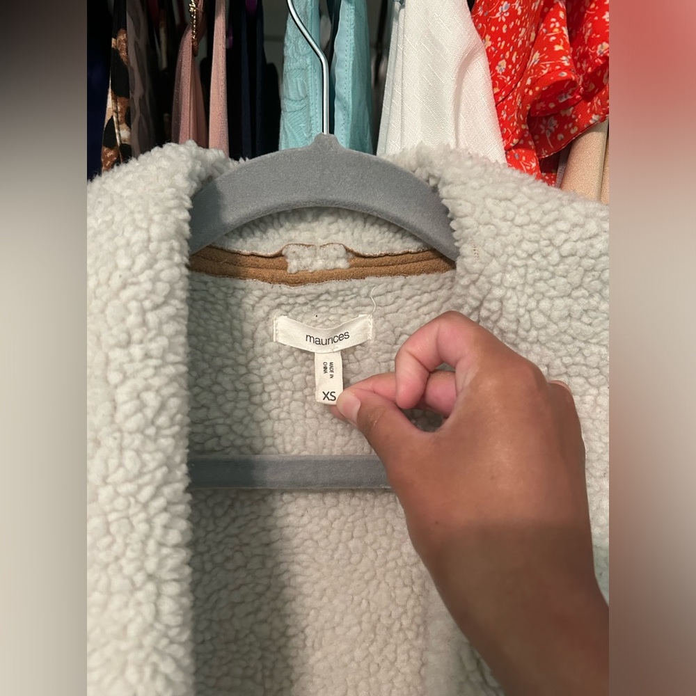 Maurices Tan & Cream Suede Fur Vest - Picture 2 of 9